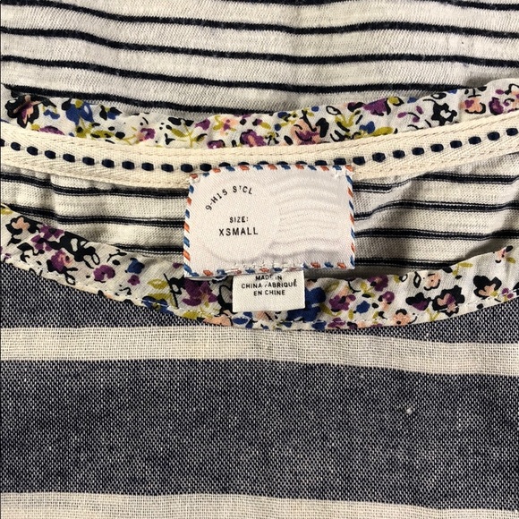 Anthropologie Postmark striped floral top - Picture 3 of 8